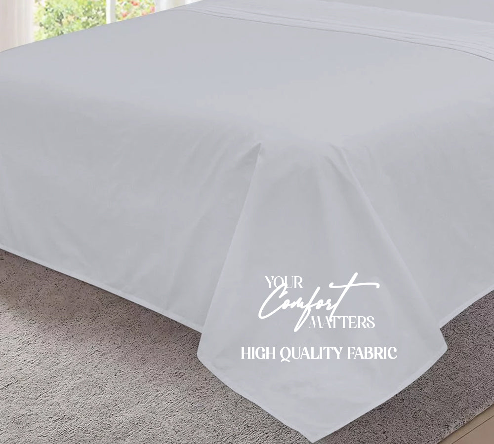 MistyMorning Single small Double King Super King cotton flat Sheet size percale bed cot white black