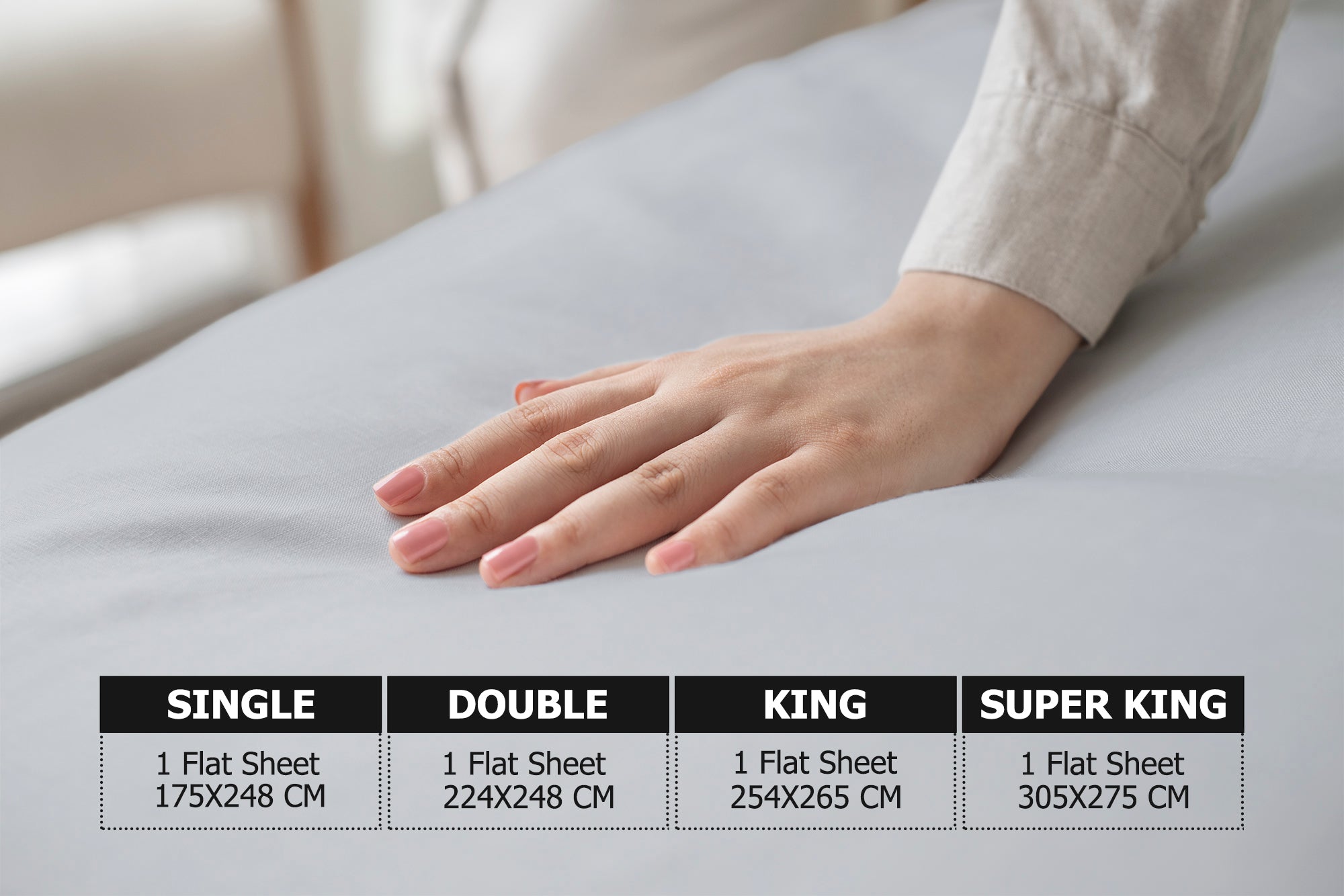 MistyMorning Single small Double King Super King cotton flat Sheet size percale bed cot white black