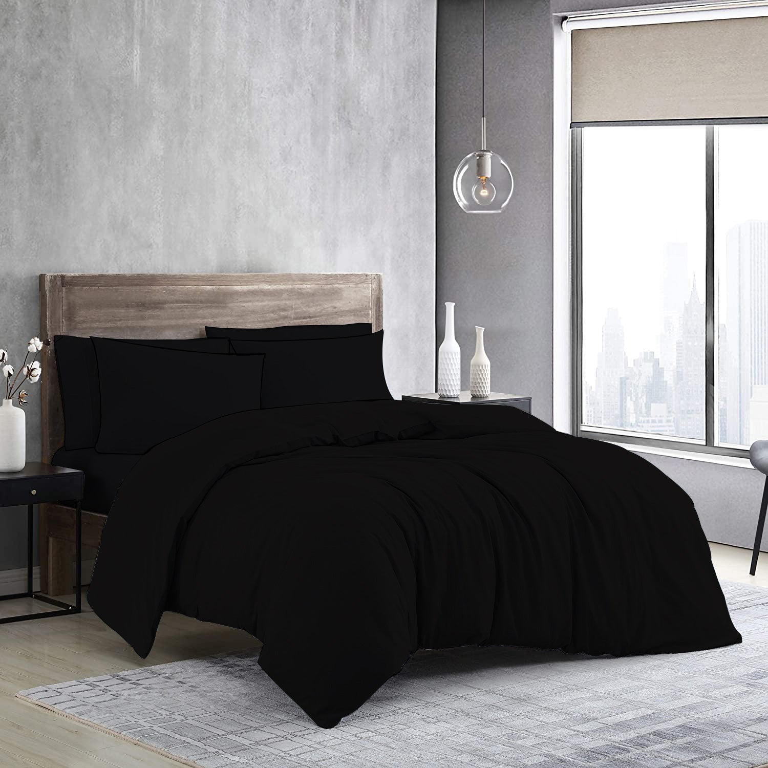 MistyMorning Single small Double King Super King cotton duvet covers set sizes uk percale beds for cot sale blue grey white black