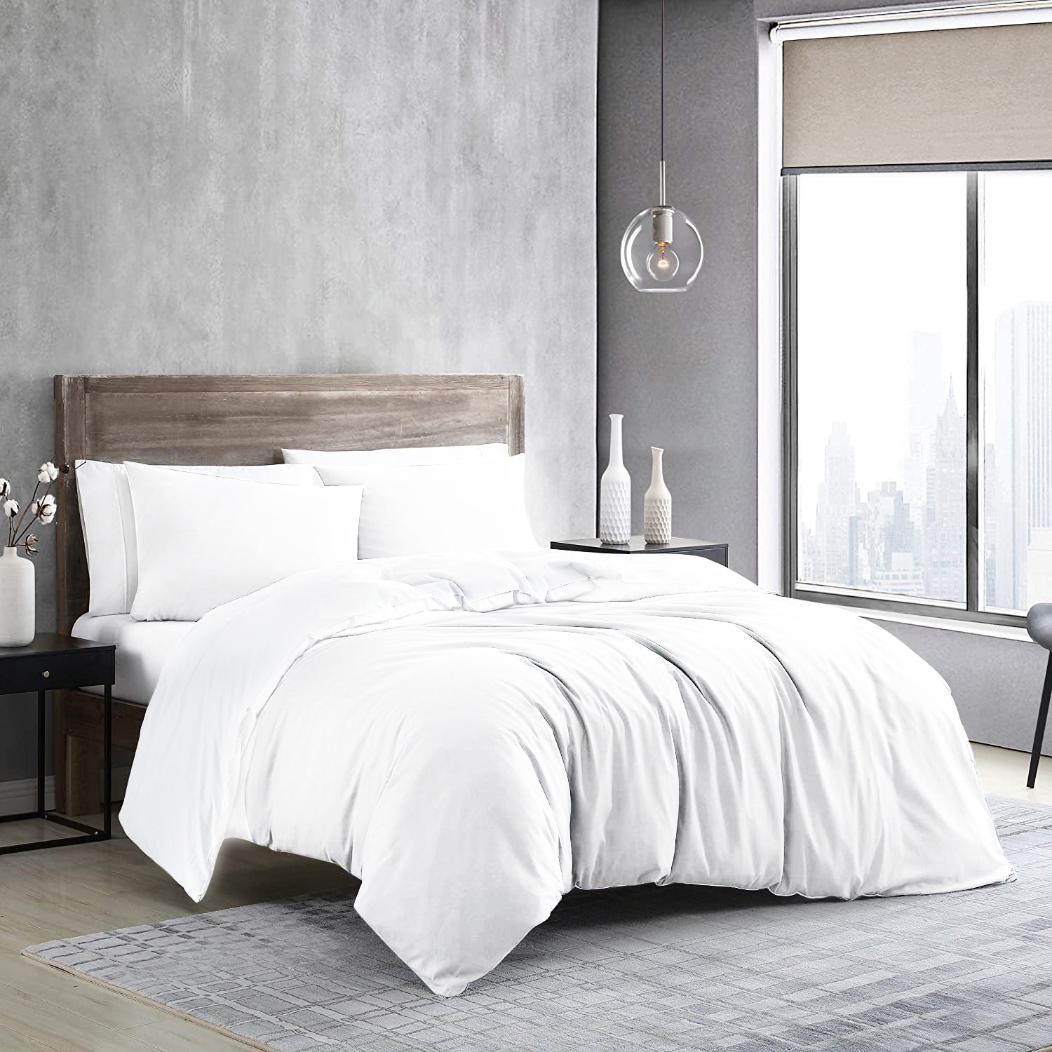 MistyMorning Single small Double King Super King cotton duvet covers set sizes uk percale beds for cot sale blue grey white black