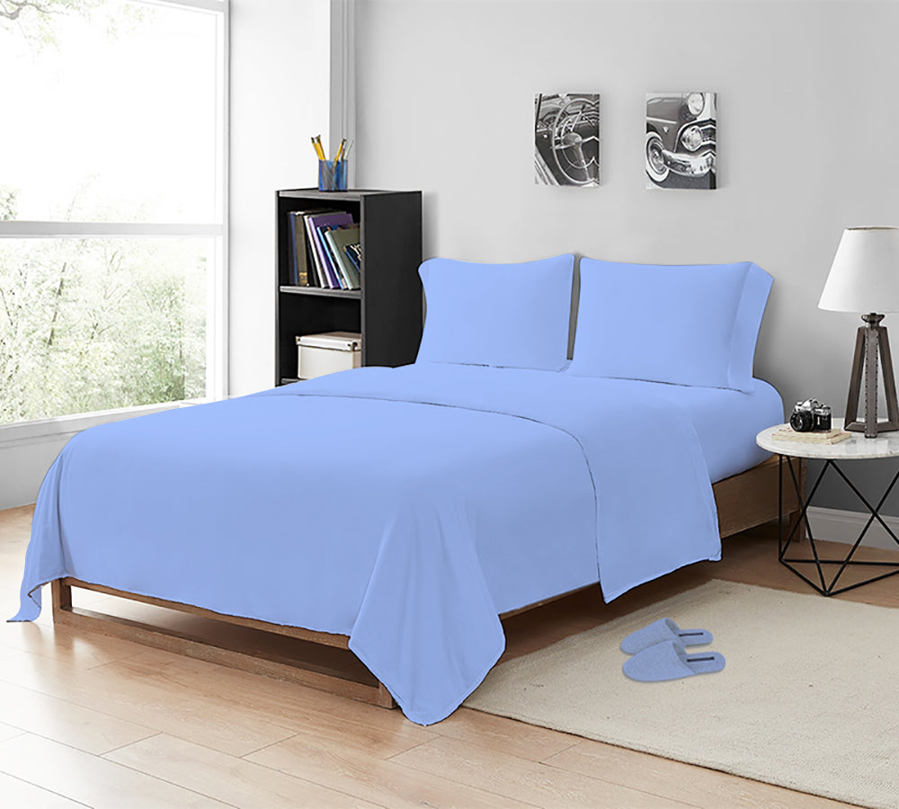 MistyMorning Single small Double King Super King cotton flat Sheet size percale bed cot white black