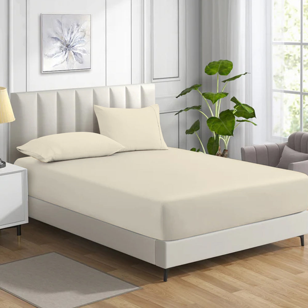 MistyMorning what is Single small Double King Super King cotton Fitted Sheet sizes pattern percale grey yellow