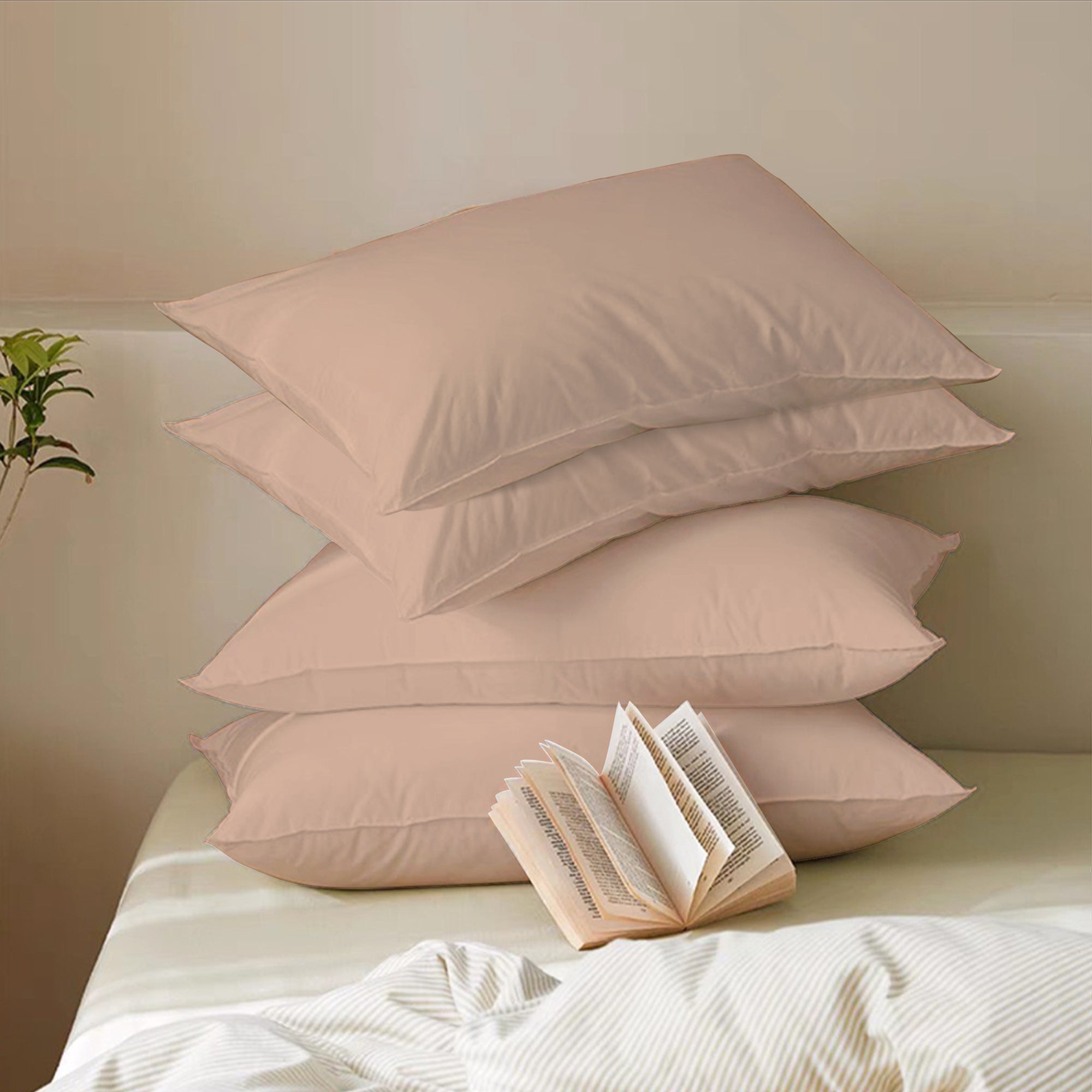 Pillow Cases 4 Pack, Soft & Premium quality, Egyptian Cotton with 200 Thread Count.