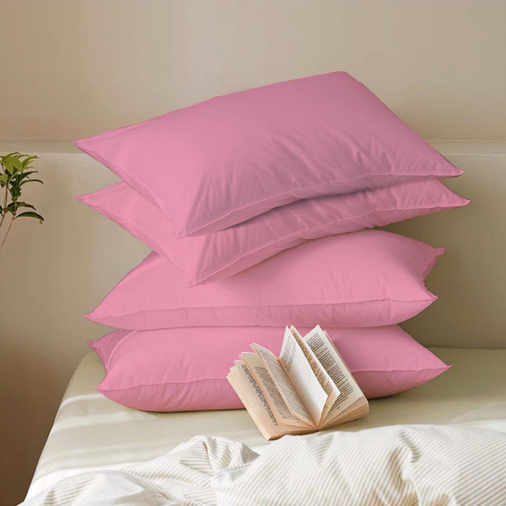 Pillow Cases 4 Pack, Soft & Premium quality, Egyptian Cotton with 200 Thread Count.