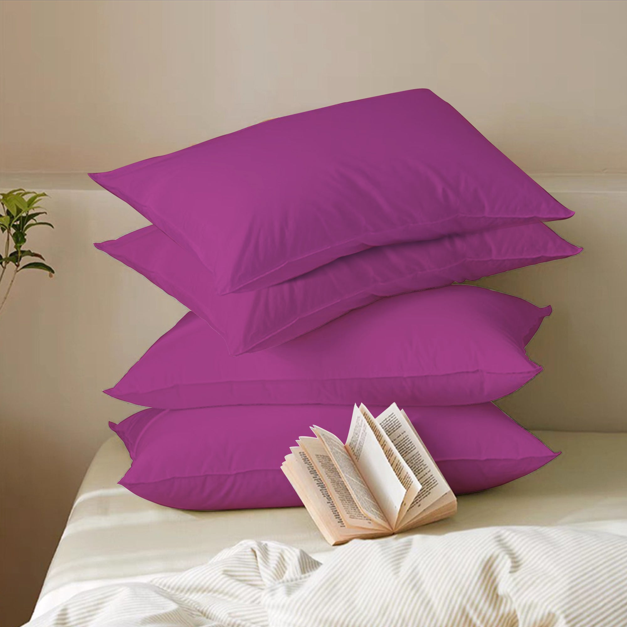 Pillow Cases 4 Pack, Soft & Premium quality, Egyptian Cotton with 200 Thread Count.