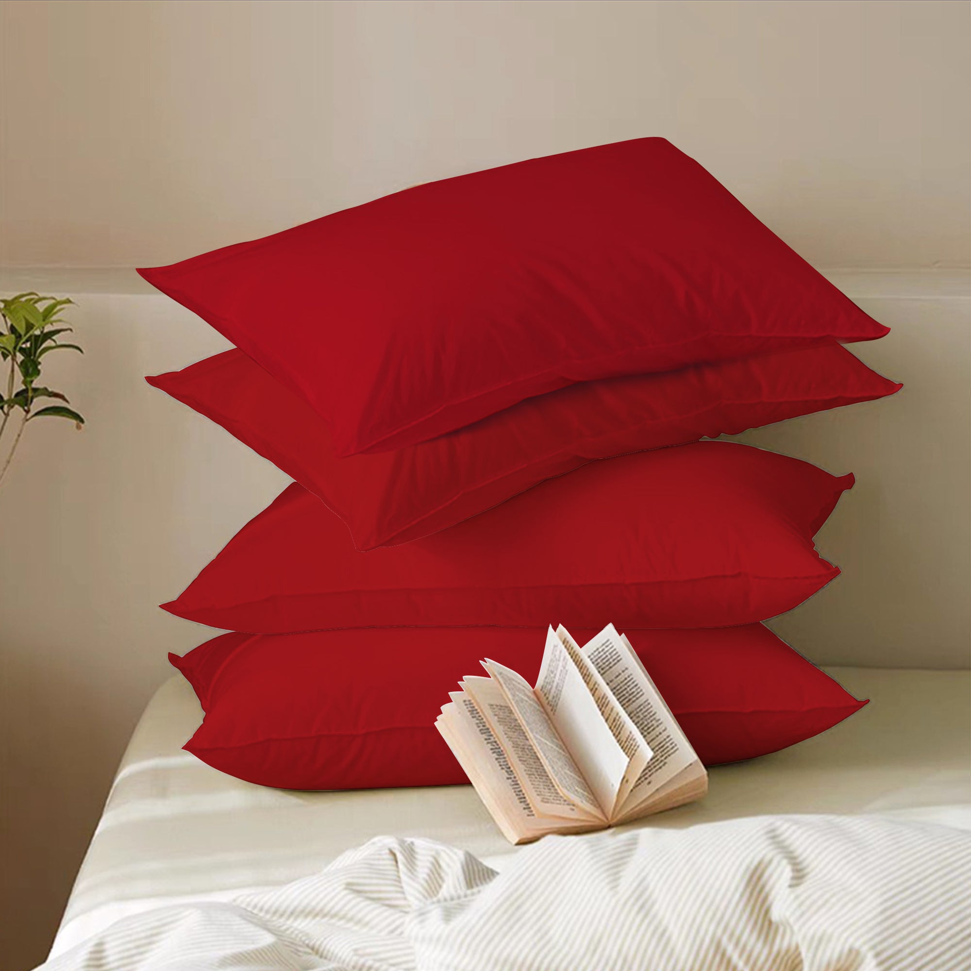 Pillow Cases 4 Pack, Soft & Premium quality, Egyptian Cotton with 200 Thread Count.