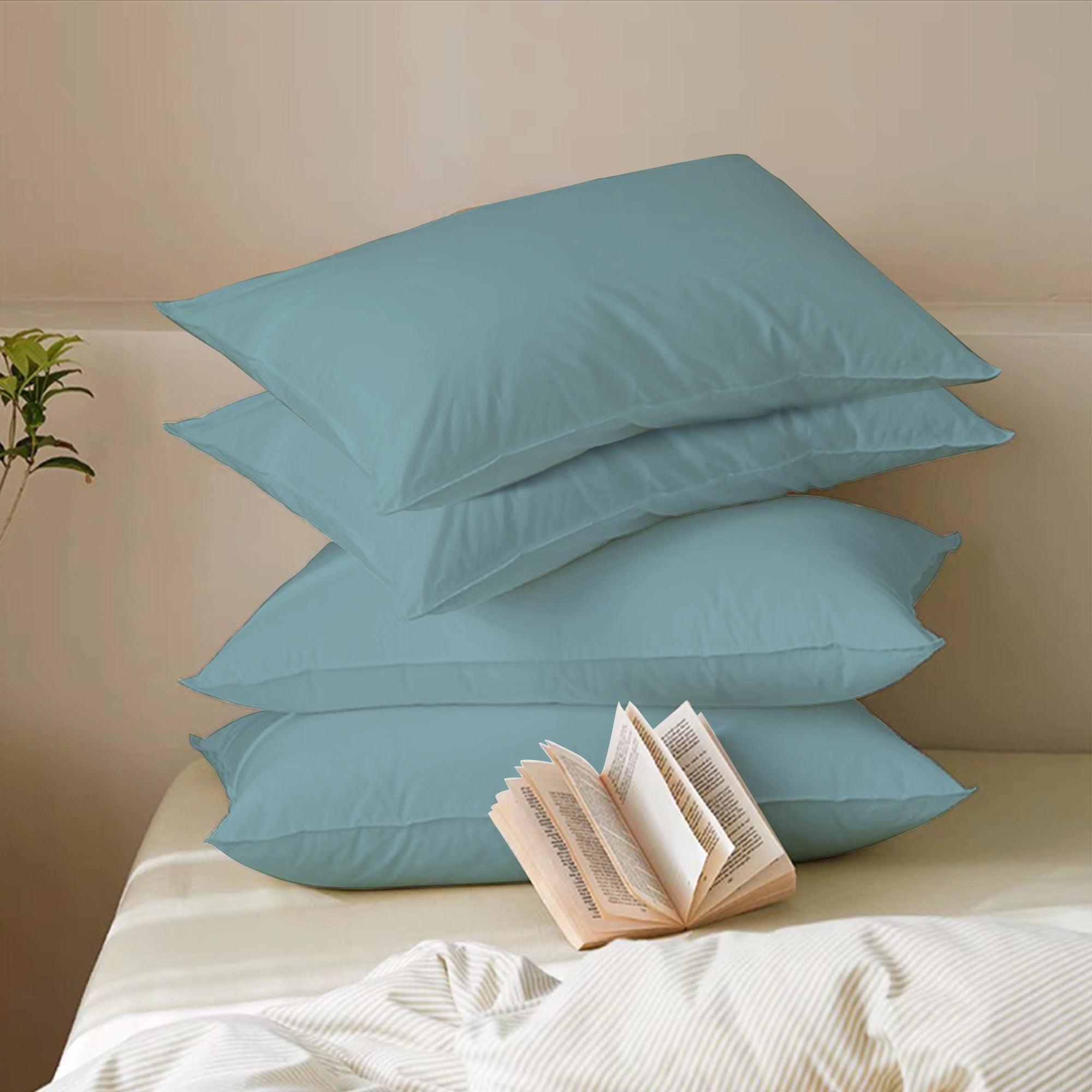 Pillow Cases 4 Pack, Soft & Premium quality, Egyptian Cotton with 200 Thread Count.