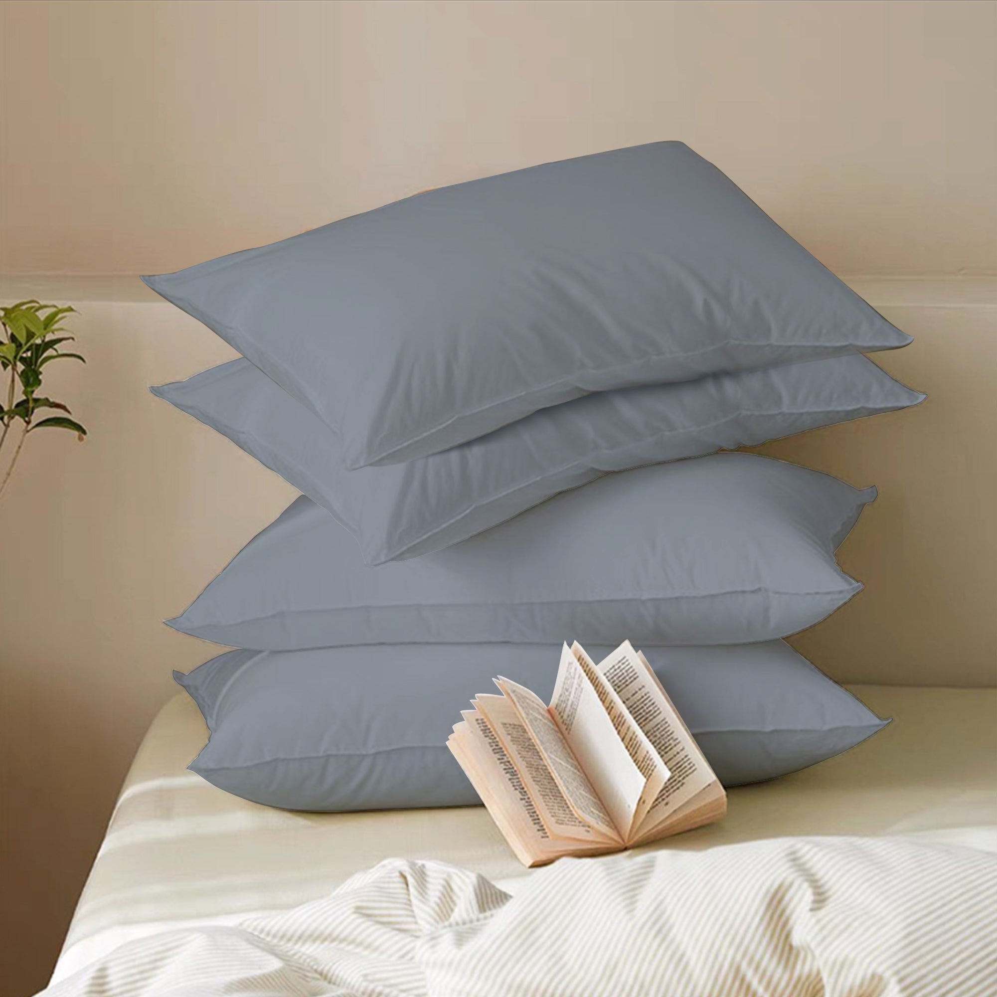 Luxury Egyptian Cotton Pillow Cover Set – 200 Thread Count, 50x70cm, Pair Pack, Multiple Colors