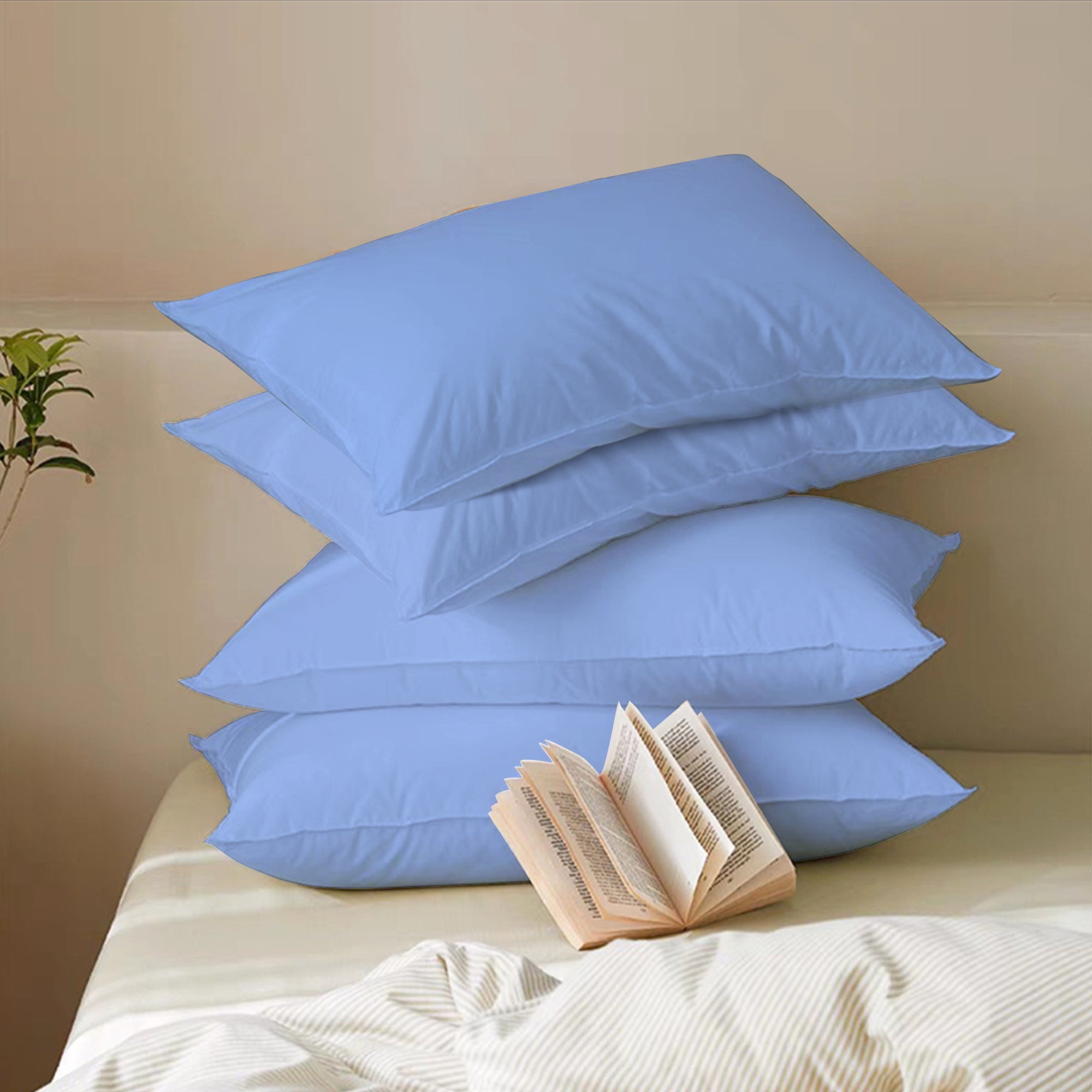 Pillow Cases 4 Pack, Soft & Premium quality, Egyptian Cotton with 200 Thread Count.