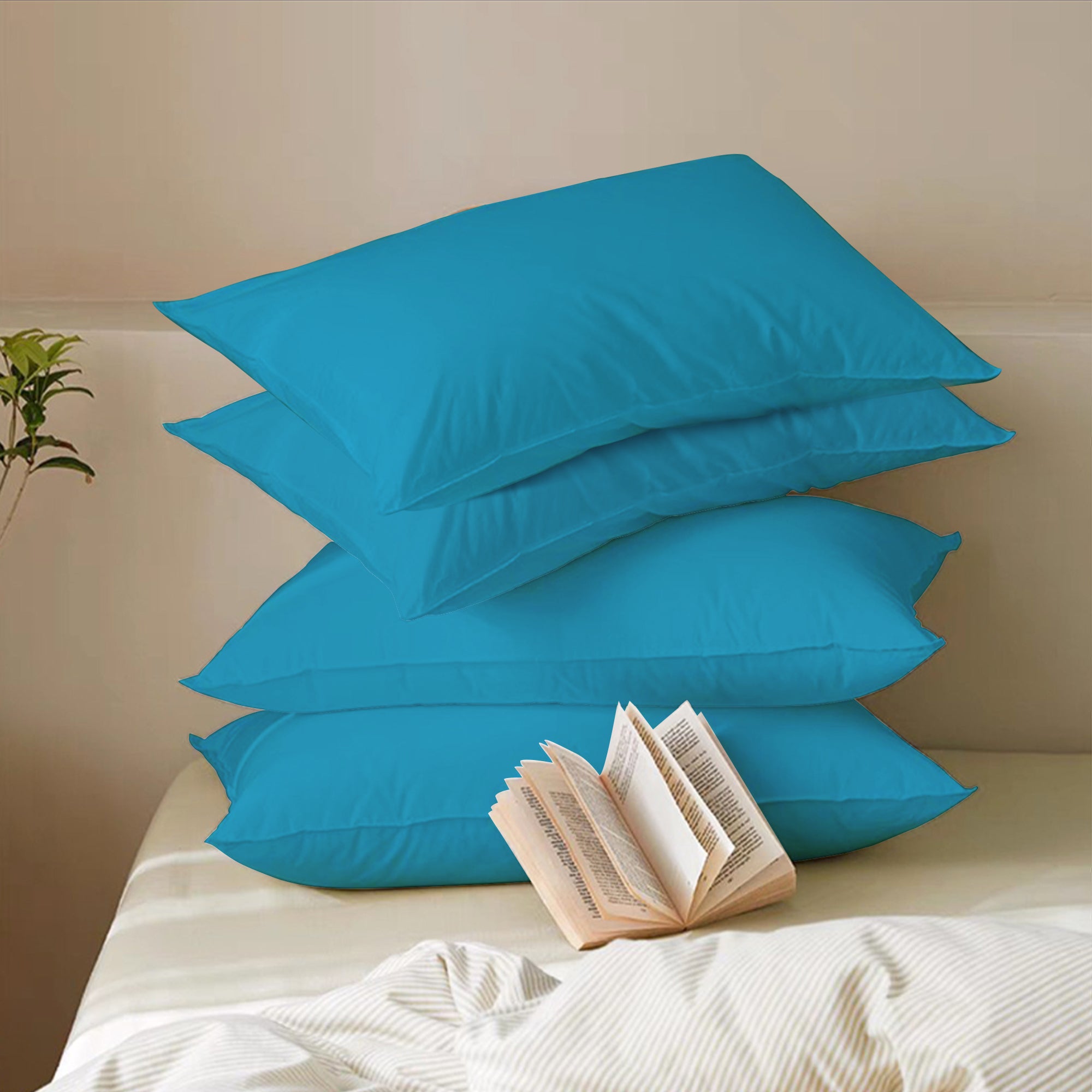 Pillow Cases 4 Pack, Soft & Premium quality, Egyptian Cotton with 200 Thread Count.